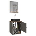 Gabinete Banheiro Lima Tulipa Pto Torneira Valv Click Black