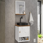 Gabinete Banheiro Lima Tulipa Pto Torneira Valv Click Black