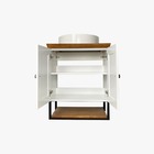 Gabinete Banheiro Nordic 60cm Parte Baixo Com Cuba Branco