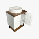 Gabinete Banheiro Nordic 60cm Parte Baixo Com Cuba Branco