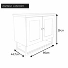 Gabinete Banheiro Nordic Grafite 80cm Parte Baixo Sem Cuba