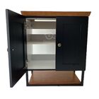 Gabinete Banheiro Nordic Preto 60cm Parte Baixo Sem Cuba
