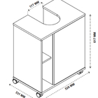 Gabinete Banheiro Pia De Coluna 55cm Tokio - Potenza Móveis -