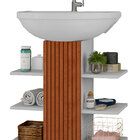 Gabinete Banheiro Pia De Coluna Mark Flex Collor - Potenza Mó