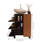 Gabinete Banheiro Ripado Style Preto