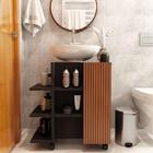 Gabinete Banheiro Ripado Style Preto