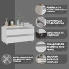 Gabinete Banheiro Rodinhas Joia 80cm 02 Gavetas Branco Inteiro