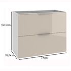 Gabinete Banheiro Sem Cuba E 3 Gavetas 78x62,50 Cm Branco