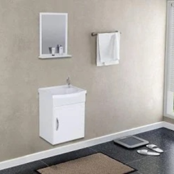 Gabinete Banheiro Siena C/ Pia E Espelheira