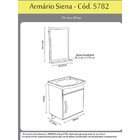 Gabinete Banheiro Siena Preto-Branco AJRorato