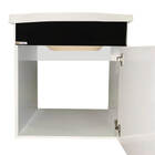 Gabinete Banheiro Siena Preto-Branco AJRorato