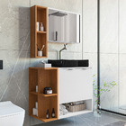 Gabinete Banheiro Star Cuba Dalla Preta E Valvula Click Inox