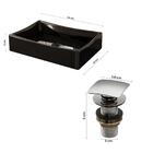 Gabinete Banheiro Star Cuba Dalla Preta E Valvula Click Inox