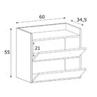 Gabinete Banheiro Suspenso 2 Potas Em Mdf Branco [f031]