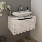 Gabinete Banheiro Suspenso 60cm Com 1 Porta Multimóveis Cr101