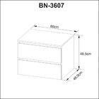 Gabinete Banheiro Suspenso Com Cuba Inclusa E 2 Gavetas 60cm