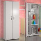 Gabinete Branco 2 Portas 4 Rodinhas