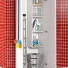 Gabinete Branco Armário Lavabo 1 Porta 4 Rodinhas