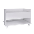 Gabinete Branco Armário Multiuso 60cm 1 Gaveta Com Rodízio