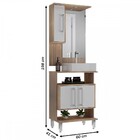 Gabinete Branco Brilho Castanho Tannat Ozini Móveis