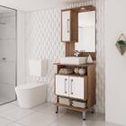 Gabinete Branco Brilho Castanho Tannat Ozini Móveis