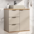 Gabinete C/ Cuba Aqua 56,7cm Estilare Gab4001 Nude/carvalho