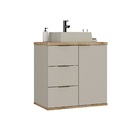 Gabinete C/ Cuba Aqua 56,7cm Estilare Gab4001 Nude/carvalho