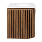 Gabinete para Banheiro com Cuba 50,5x80x45,5cm Madeirado Curve Ripado Venturi