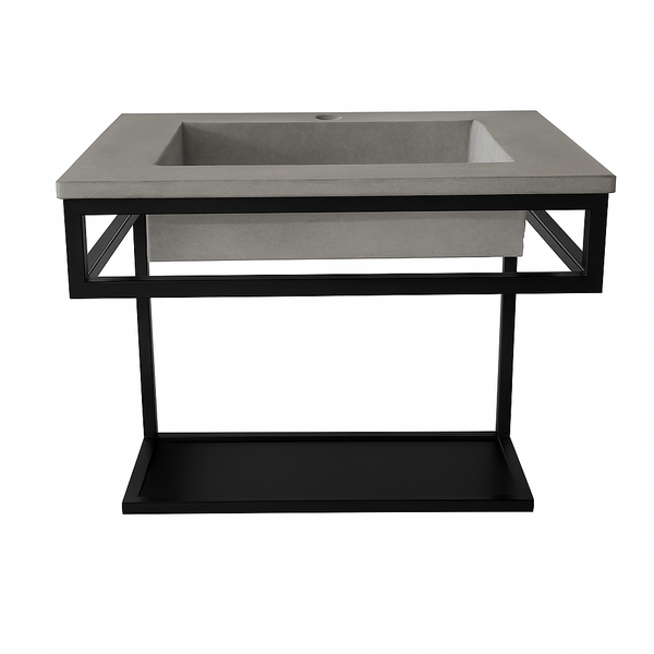 Gabinete com Cuba 60cm Preto Brooklin Venturi