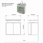 Gabinete com Cuba 62,5cm Cinza Cris Metal