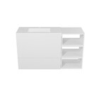 Gabinete para Banheiro com Cuba 68,5x120x40cm Branco Democratic Venturi