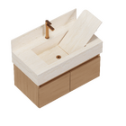 Gabinete com Cuba 80cm Travertino Atena Cozimax