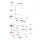 Gabinete Com Cuba De Apoio Rt41 E Espelheira Com Prateleira D