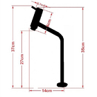 Gabinete Com Cuba De Vidro Chapeu 10mm Jateada Com Tampo 40cm