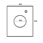 Gabinete Com Cuba De Vidro Chapeu 10mm Preta Com Tampo 40cm I