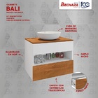 Gabinete Com Cuba E 1 Gaveta Bali Móveis Bechara Branco/natur