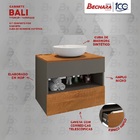 Gabinete Com Cuba E 1 Gaveta Bali Móveis Bechara Titanium/nat