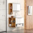 Gabinete Com Cuba E Espelheira Ibiza  Branco/naturalle