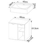 Gabinete Com Cuba Para Banheiro Bn3600x05 Tecno Mobili