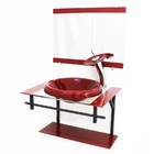 Gabinete Com Cuba Para Banheiro De Vidro Ap 60cm Com Cuba Cha