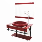 Gabinete Com Cuba Para Banheiro De Vidro Apx 60cm Com Cuba Ch