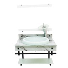 Gabinete Com Cuba Para Banheiro De Vidro Apxx 60cm Com Cuba C