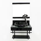 Gabinete Com Cuba Para Banheiro De Vidro Apxx 60cm Com Cuba C