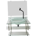 Gabinete Com Cuba Para Banheiro De Vidro Itxx 60cm Inox - Inc