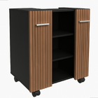 Gabinete Com Duas Portas Para Banheiro Rodízios Premium - Jm3