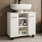 Gabinete Com Duas Portas Para Banheiro Rodízios Premium - Jm3