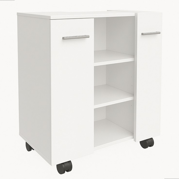 Gabinete Com Duas Portas Para Banheiro Rodízios Premium - Jm3