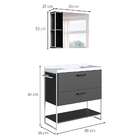 Gabinete Com Espelheira E Lavatório Angel 2 Pt 1 Gv Branco E