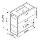Gabinete Com Espelheira E Lavatório Angel 2 Pt 1 Gv Branco E