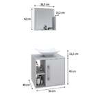 Gabinete Com Kit Cuba  E Espelheira Soft 500 I Branco